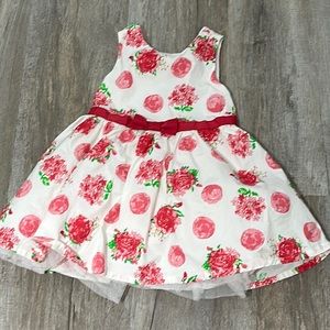 Cynthia Rowley toddler white & pink flower dress. Size 2T. Washed never worn.
